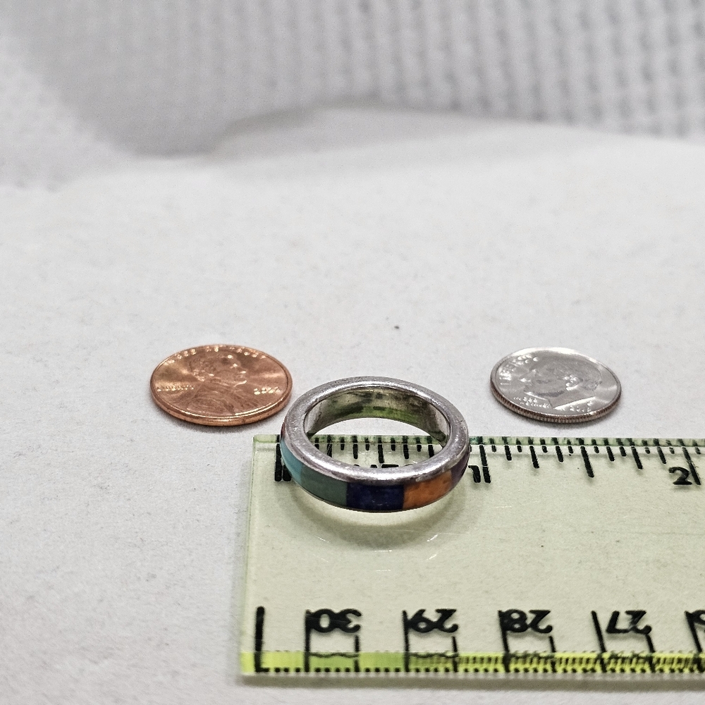 Gemstone 925 Band Ring Vintage PRICE FIRM - Picture 9 of 13